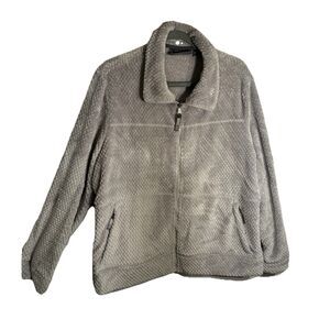Free Country Women’s Light Gray Plush Jacket With Zipper Front. Size XXL